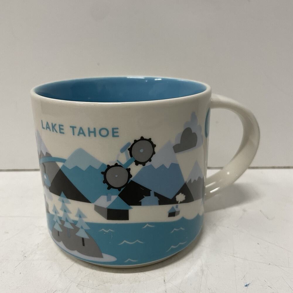 Starbucks You Are Here Collection Lake Tahoe Coffee Mug 14 Oz Ceramic Cup